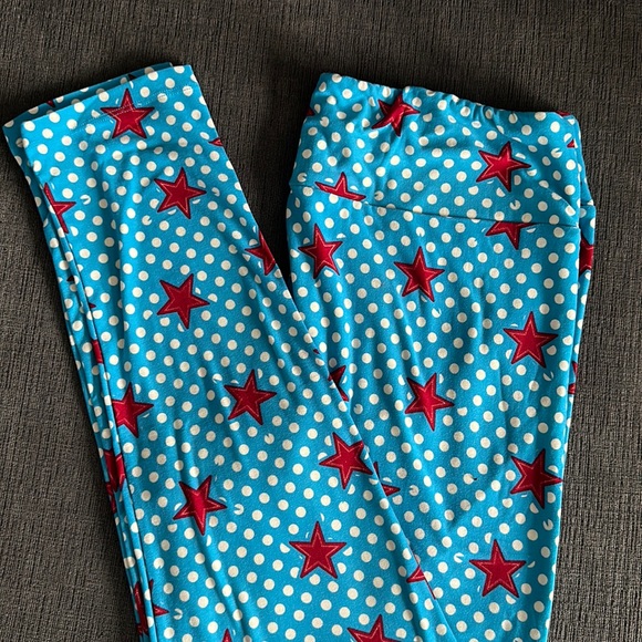 LuLaRoe 4th of July leggings Tall and Curvy TC - Picture 1 of 2